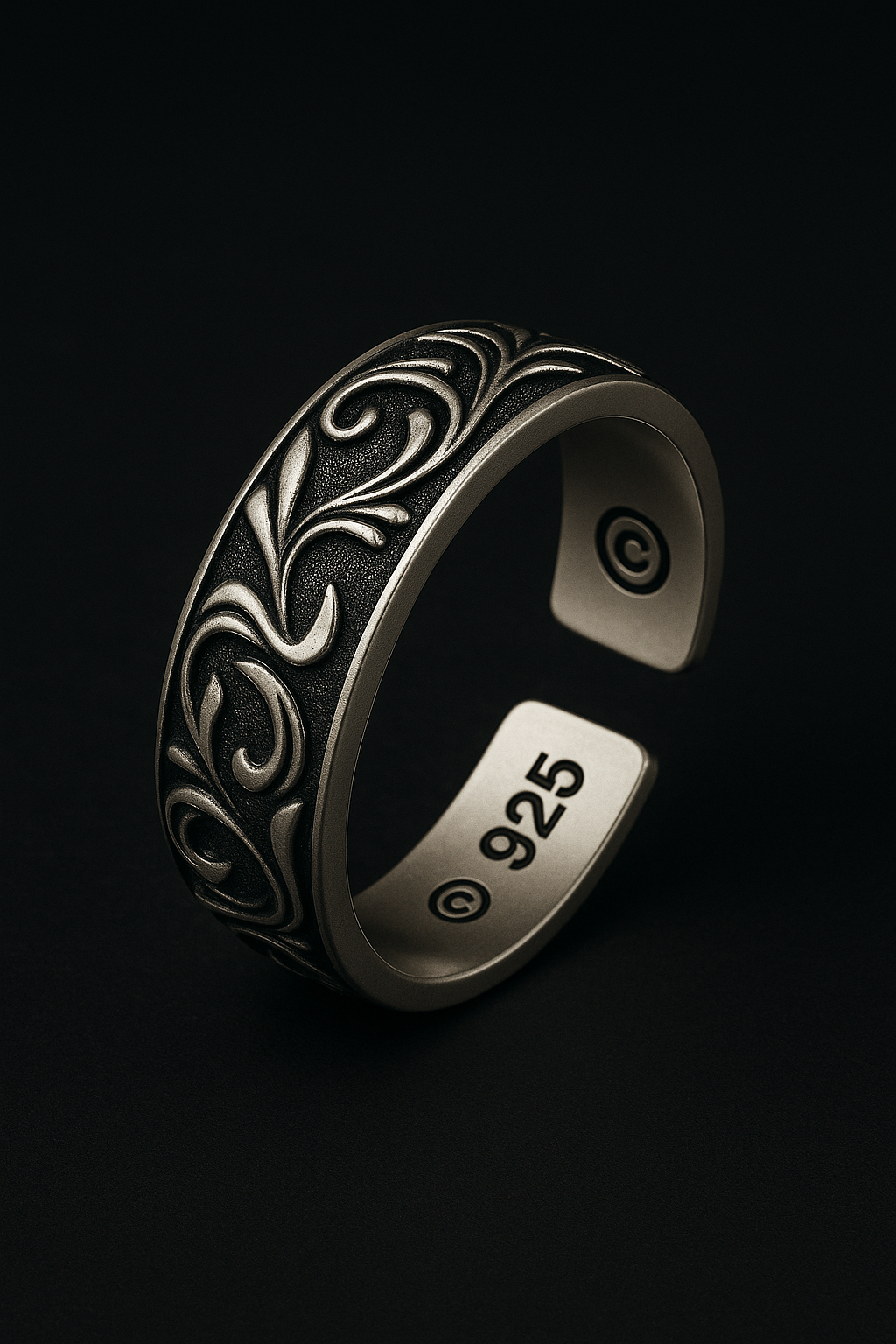 Eternal Vintage S925 Rattan Silver Ring for Men